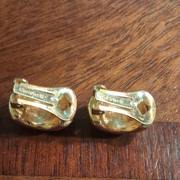 Elegant Gold and Silver Crystal Earrings - Picture 5 of 7